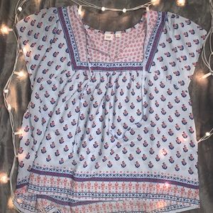 Floral Gap Chiffon Shirt